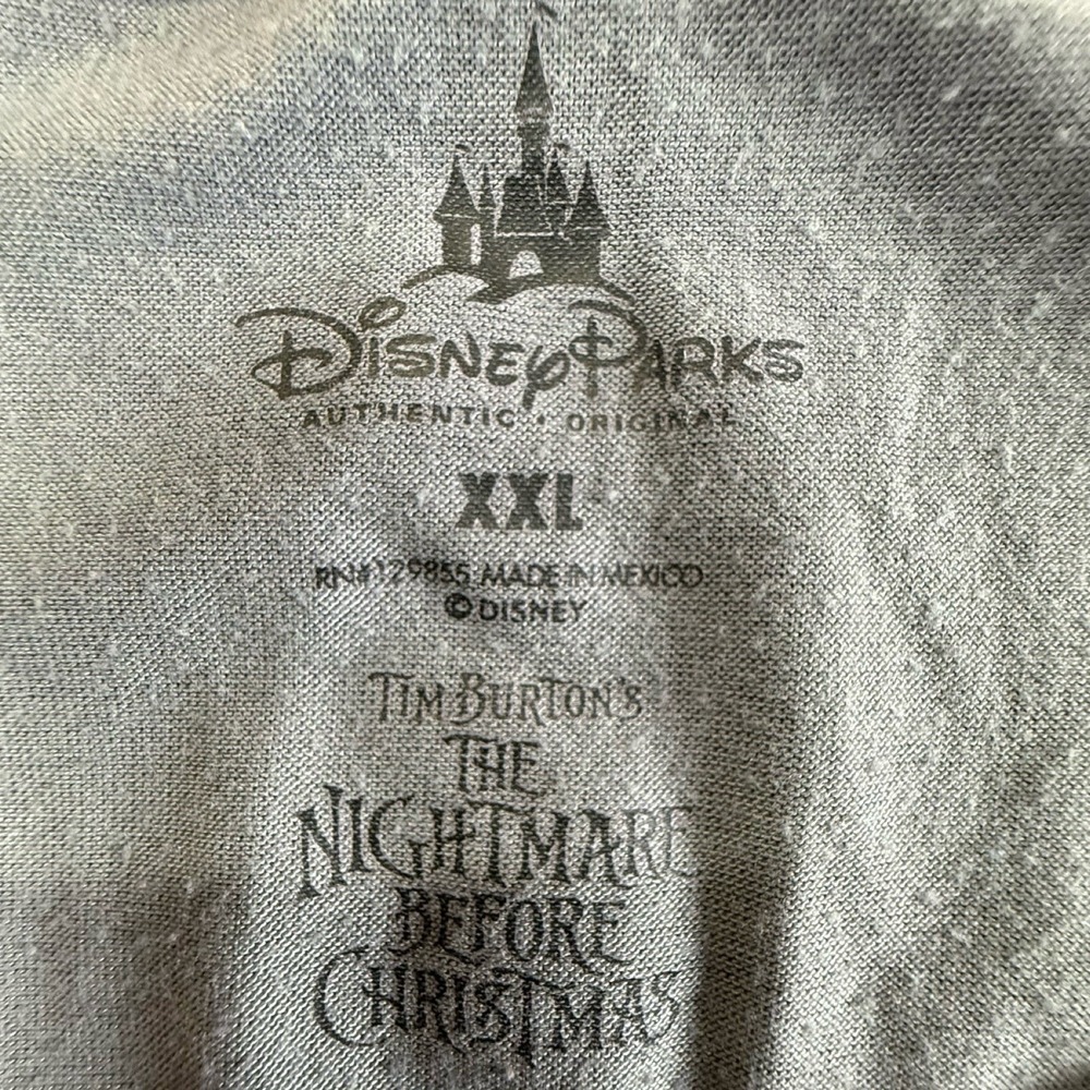 Disney Parks Jack & Sally Nightmare Before Christmas Quarter Sleeve Ringer XXL - Picture 16 of 16